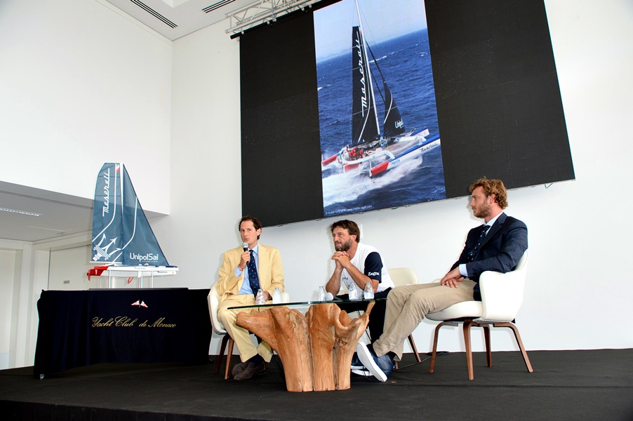 Giovanni Soldini, John Elkann y pierre casiraghi - yacht club de monaco